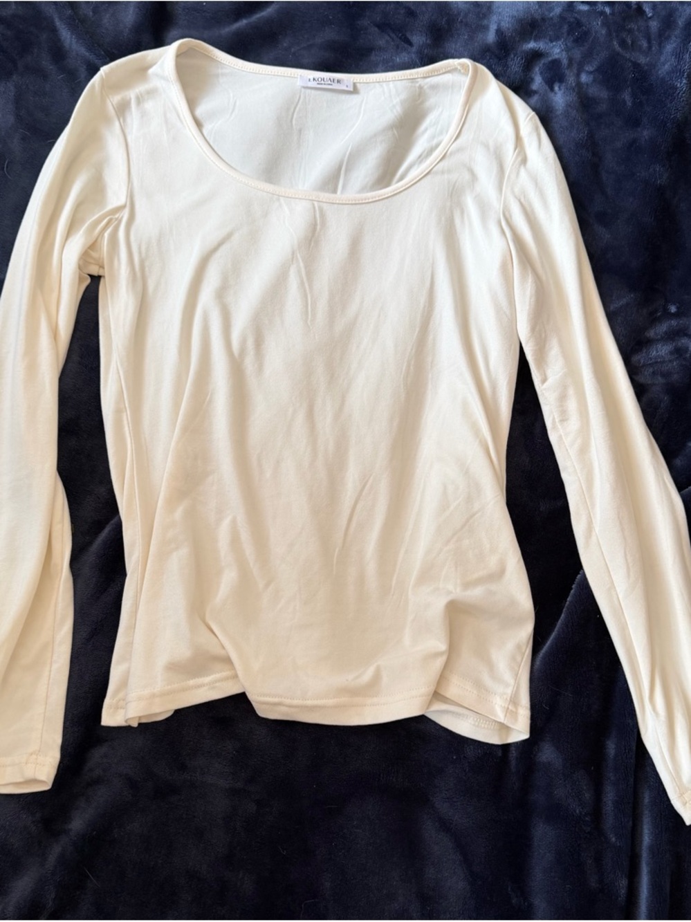💐Buttery Soft Cream Scoop Neck Long-Sleeve Tee